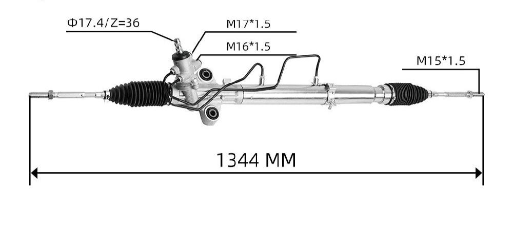 CREMALLERA TOYOTA HIACE 2005 AL 2019 CON POWER STEERING - CAPOTA ALTA