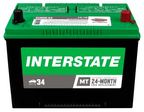 Batería Interstate MT-34R-IN / 18 MESES DE GARANTIA AL 100%