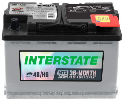Batería Interstate AGM MTX-48/H6-IN / 24 MESES DE GARANTIA AL 100%