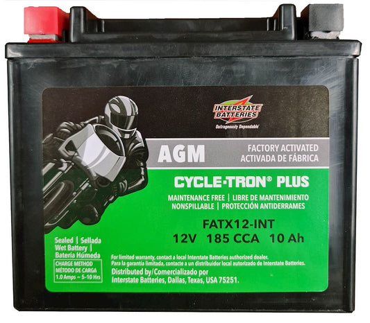 Batería Interstate para Moto FATX12-INT / 6 MESES DE GARANTIA AL 100%