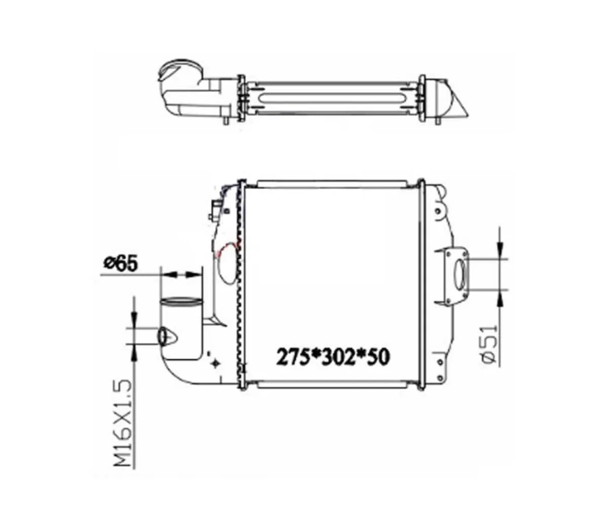 INTERCOOLER TOYOTA HILUX VIGO / FORTUNER 1KDFTV / 2KDFTV