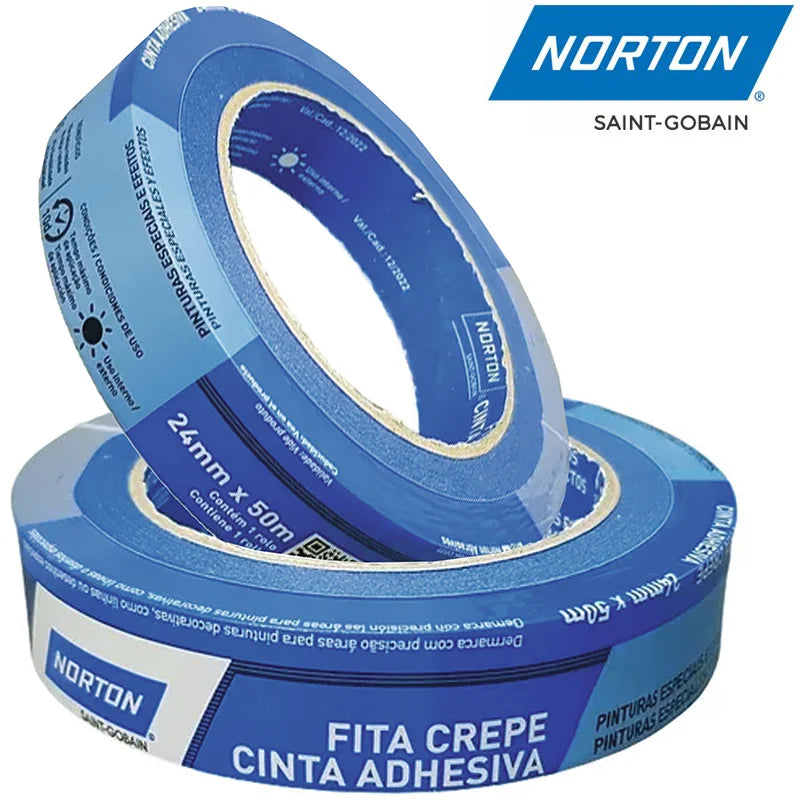 Cinta Industrial Azul Norton. Fácil De Pegar Y Despegar. Tape para Pintar Multisuperficies.